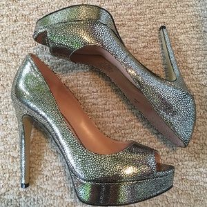 Enzo angliolini silver heels