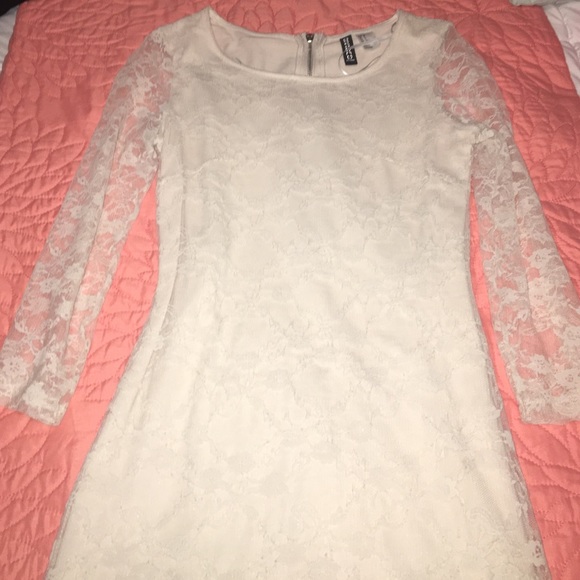 Beige lace dress