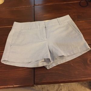 Blue linen 3" shorts