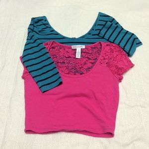 Set of 2 crop tops