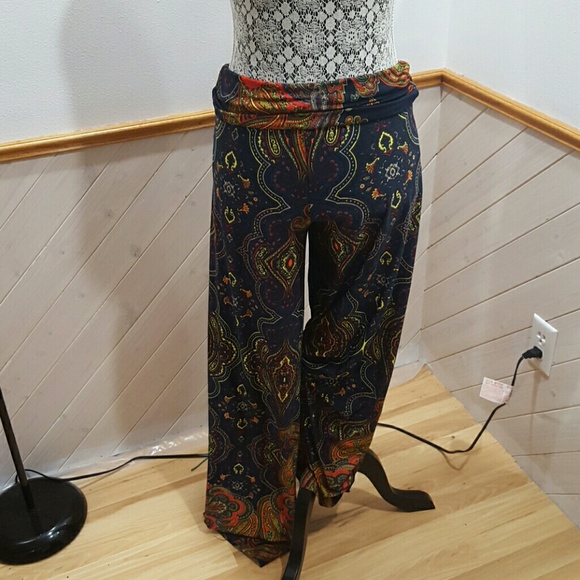 Silky streach wide leg pants