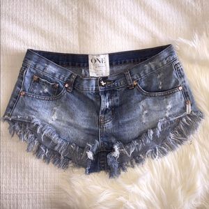 One Teaspoon Bonitas Denim Shorts Size 29