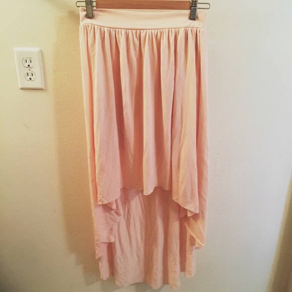 Pink highlow skirt