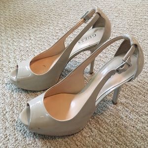 Guess nude slingback heels