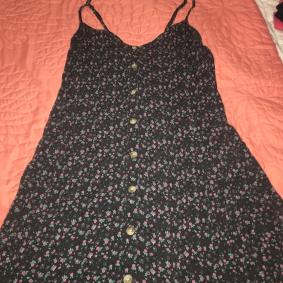 Black, floral dress