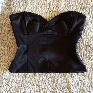 Bebe strapless corset top