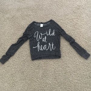Stranded Black and White Mesh Used Sweatshirt