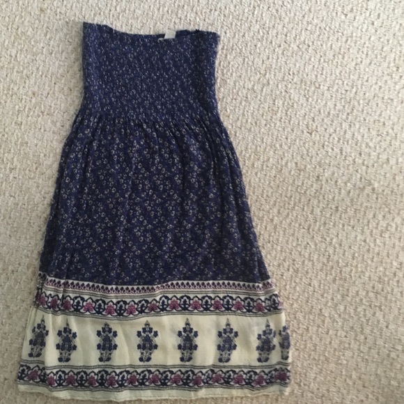 Summer Floral Strapless Dress