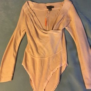 Nude/Pink Long Sleeve Bodysuit