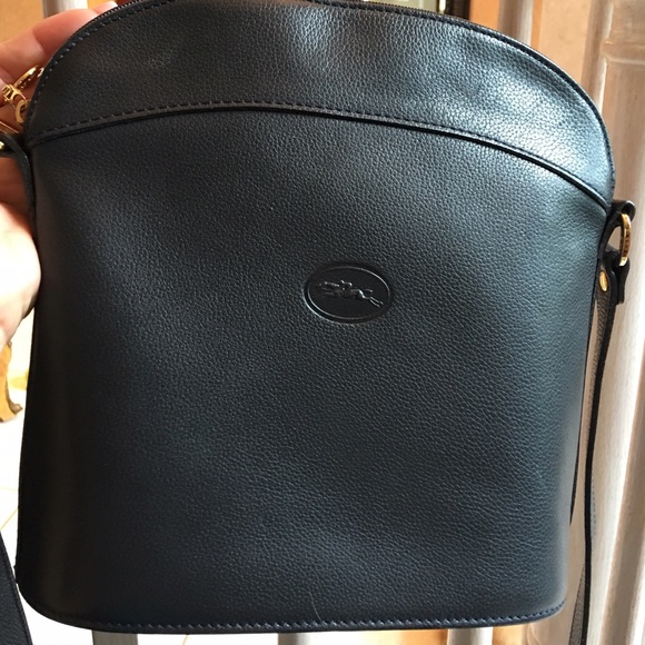 Longchamp Handbags - Longchamp leather shoulder bag NAVY