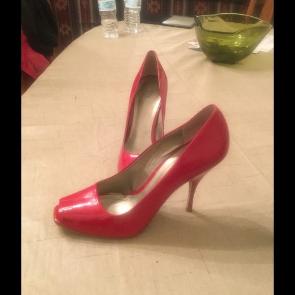 Bright red heels