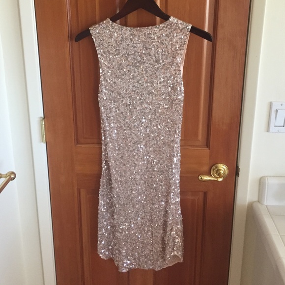 Powder Pink Sequin Dress - Picture 2 of 4
