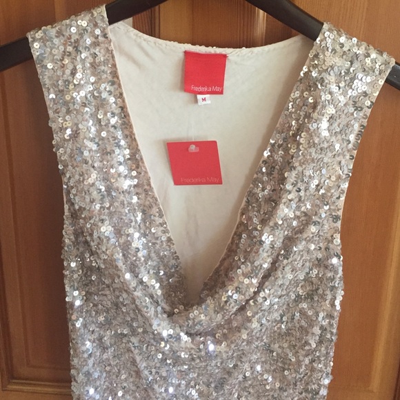 Powder Pink Sequin Dress - Picture 4 of 4