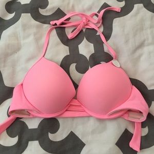Pink push up bikini top adds 2 cups