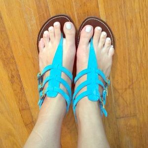Steve Madden Turquoise Gladiator Thong Sandal