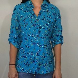 Flower Button Up Flannel