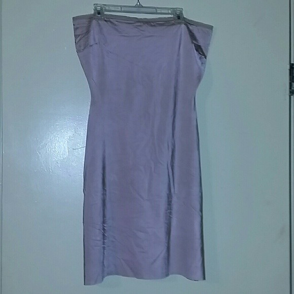 Spank strapless beige slip dress