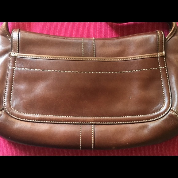 Brown leather Coach purse - Picture 3 of 4