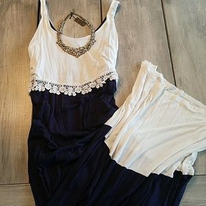 Navy & White Maxi