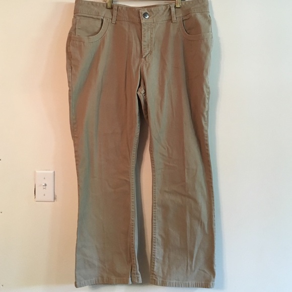 riders by lee mid rise bootcut khaki