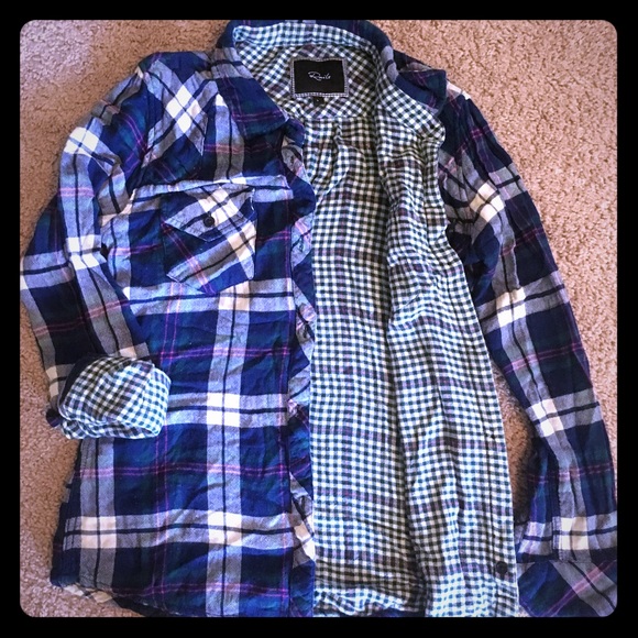 Rails modern flannel long sleeved button down