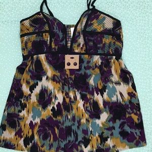 Plunging Ikat/ Batik Top