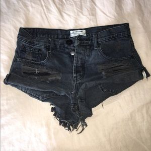 One Teaspoon black bandit shorts