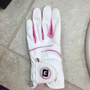Women's golf gloves white and pink