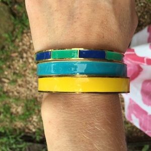 J.Crew enamel bracelets. Set of 3.