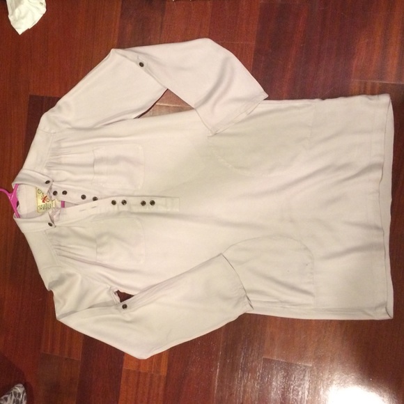 Palest lavender gray strait cut dress or tunic