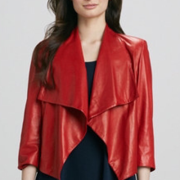 ALICE + OLIVIA Lamb Leather Jacket