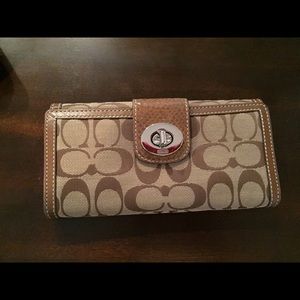 Authentic brown coach Wallet
