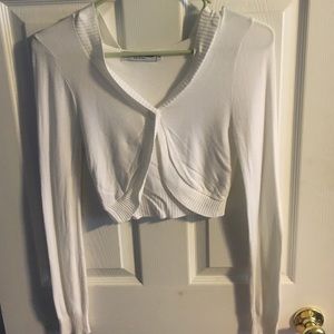 Crop sweater with hood!