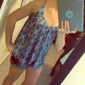 Cute peacock feather top