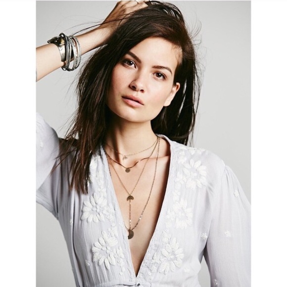 NWT Free People half moon waterfall necklace - Picture 2 of 4