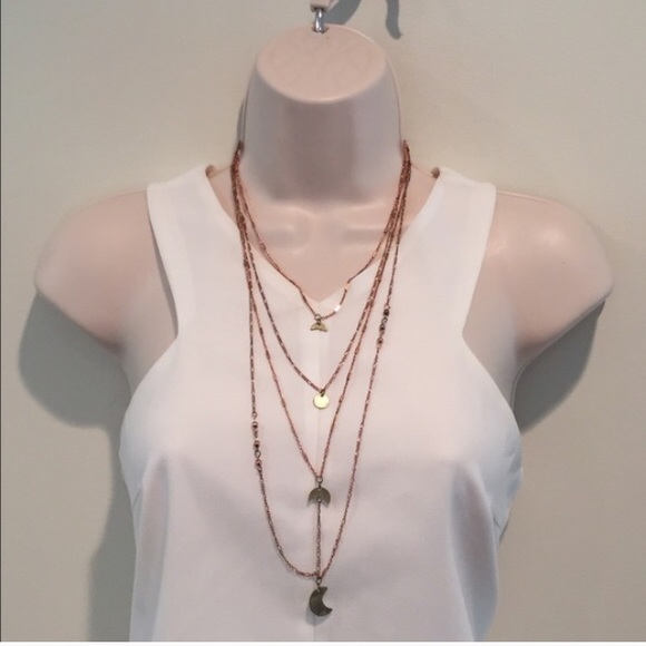 NWT Free People half moon waterfall necklace - Picture 3 of 4