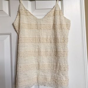Banana republic cream w/gold flint tank