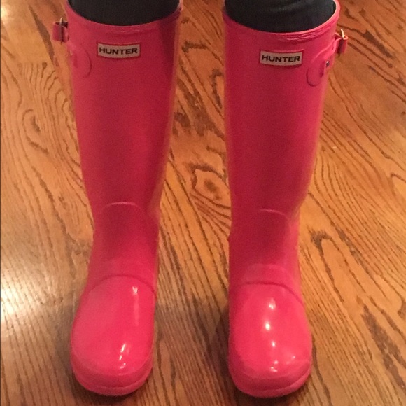 Pink Hunter Boots Size Women's 7 *barely worn*!!!!