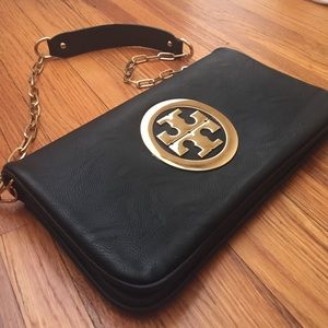 Tory Burch Black Large Clutch Bag