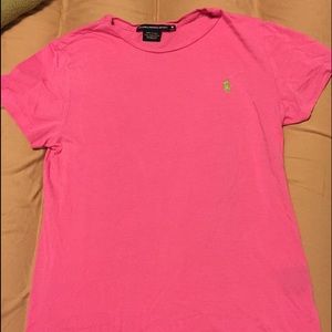 Pink Polo shirt sleeve Tshirt