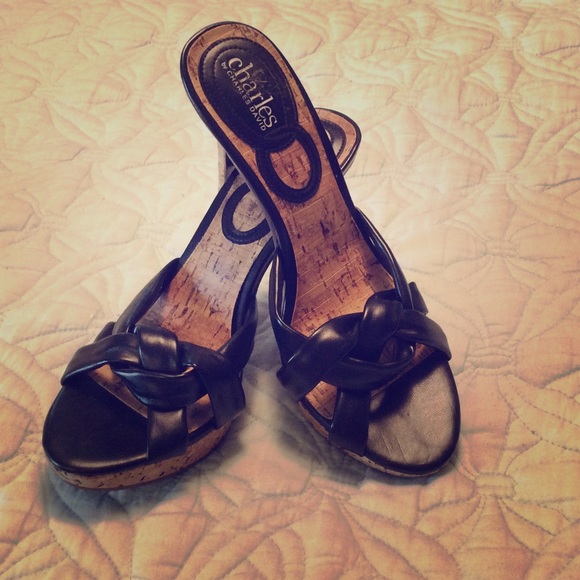 Charles David cork stilettos