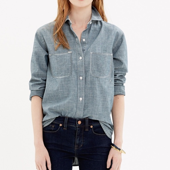 Madewell Tops - Madewell perfect Chambrey shirt wilder wash small