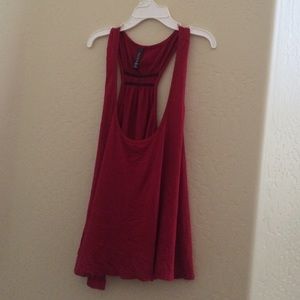 red crop tank top from Tilleys. Lightly worn