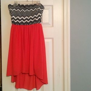 Pink high low dress