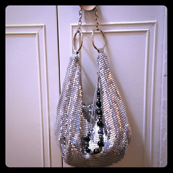 Hand made silver mesh bag