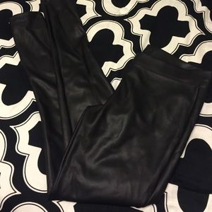 Express faux leather leggings