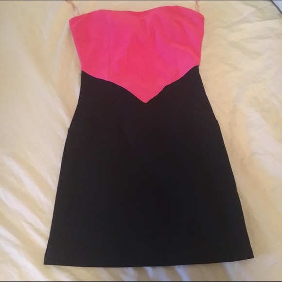 Pink & black dress