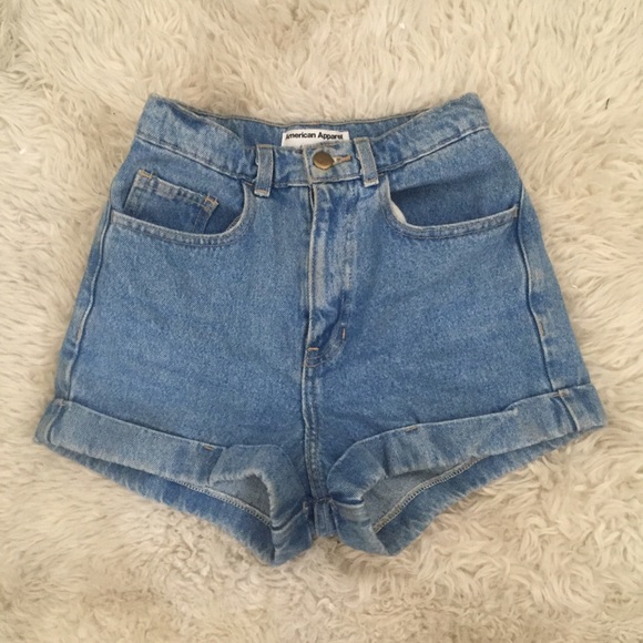 AA Light Wash High Waisted Shorts