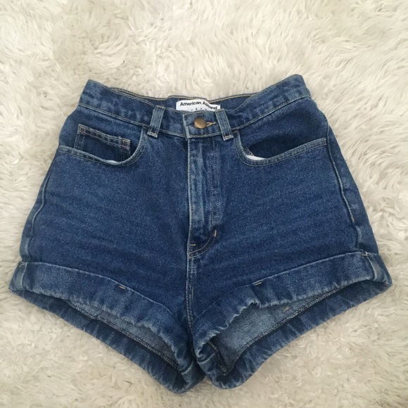 AA Dark Wash High Waisted Shorts