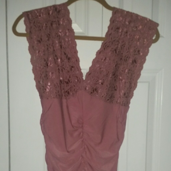 Lace pink top
